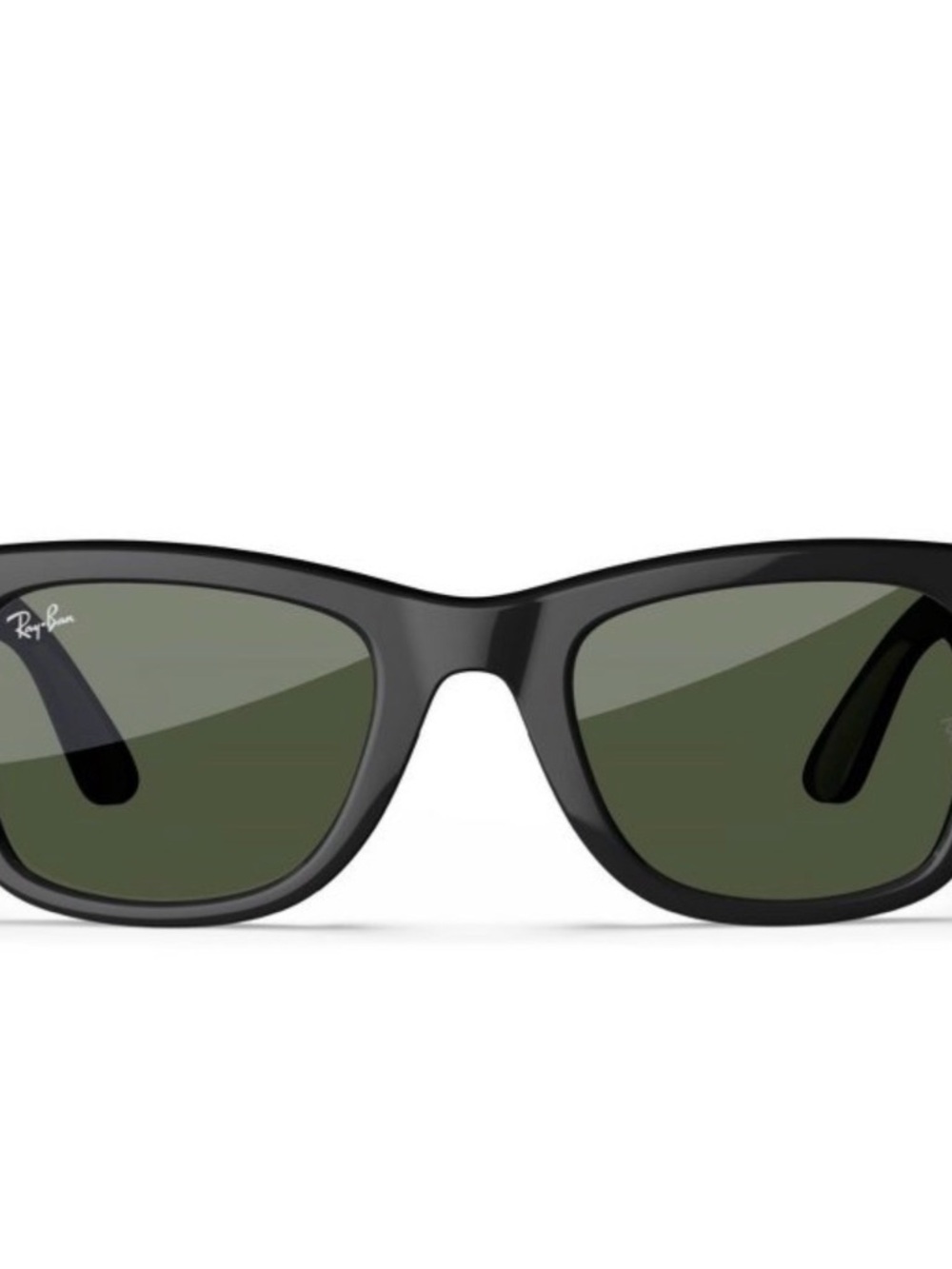 Ray-Ban Matte Black Frames with Green-Tinted Lenses - Picture 2 of 9